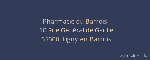 Pharmacie du Barrois