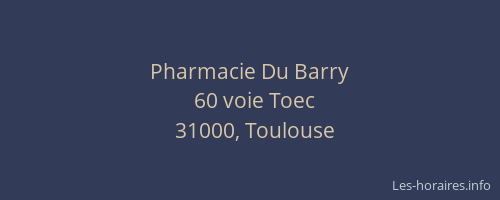 Pharmacie Du Barry