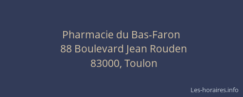 Pharmacie du Bas-Faron