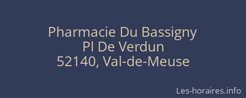 Pharmacie Du Bassigny