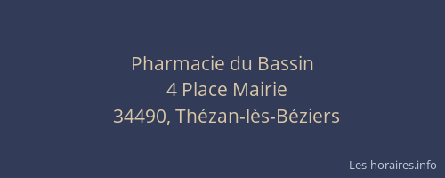 Pharmacie du Bassin