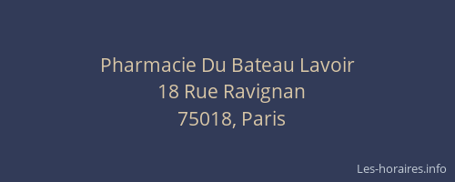 Pharmacie Du Bateau Lavoir