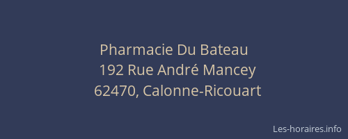 Pharmacie Du Bateau