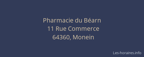 Pharmacie du B&eacute;arn