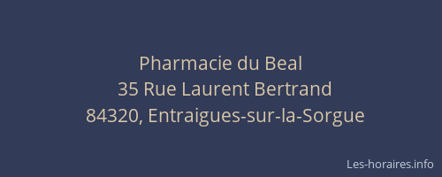Pharmacie du Beal