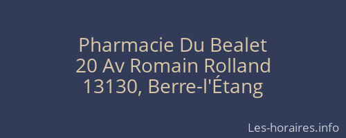 Pharmacie Du Bealet