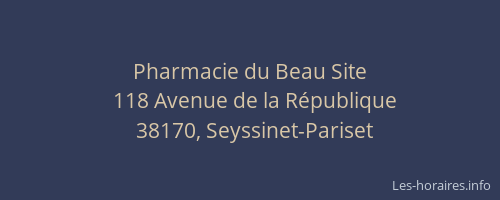 Pharmacie du Beau Site