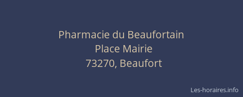 Pharmacie du Beaufortain