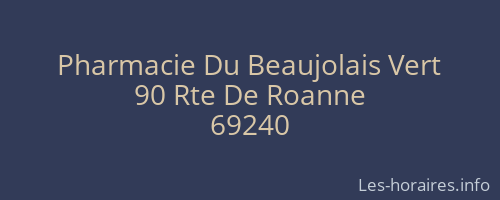 Pharmacie Du Beaujolais Vert