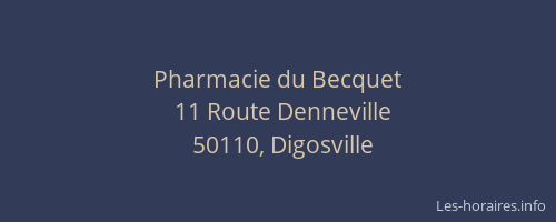 Pharmacie du Becquet