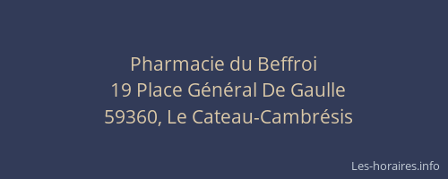 Pharmacie du Beffroi