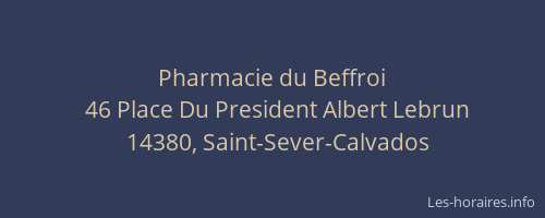 Pharmacie du Beffroi