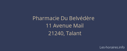 Pharmacie Du Belv&eacute;d&egrave;re