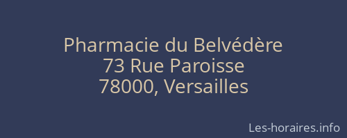 Pharmacie du Belvédère