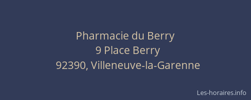 Pharmacie du Berry