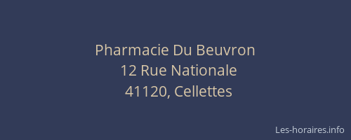 Pharmacie Du Beuvron