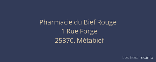 Pharmacie du Bief Rouge