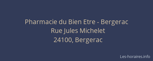 Pharmacie du Bien Etre - Bergerac
