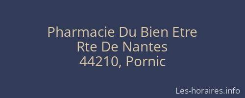 Pharmacie Du Bien Etre