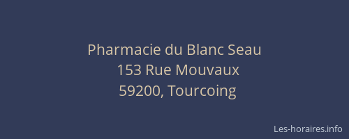 Pharmacie du Blanc Seau