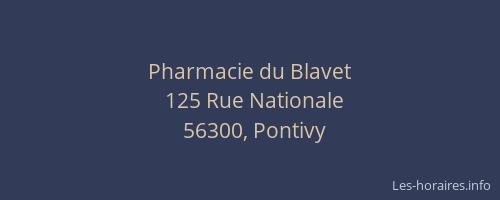 Pharmacie du Blavet