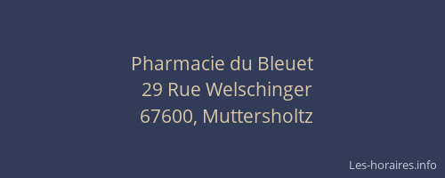 Pharmacie du Bleuet