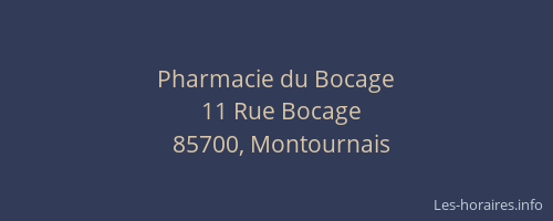 Pharmacie du Bocage