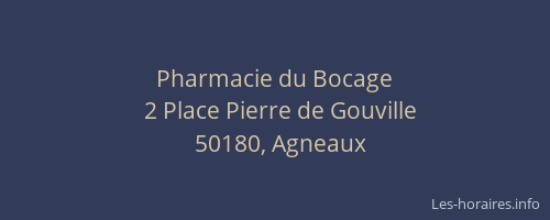 Pharmacie du Bocage