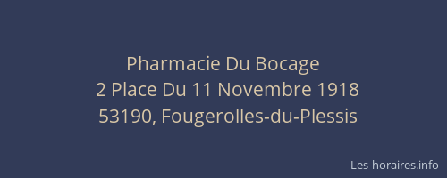 Pharmacie Du Bocage