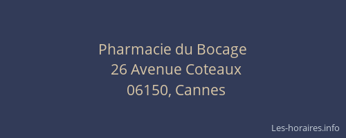Pharmacie du Bocage