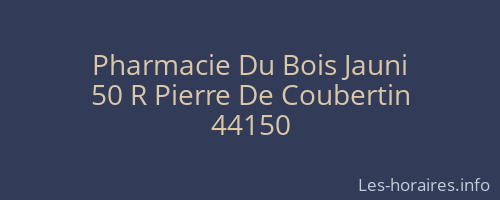 Pharmacie Du Bois Jauni