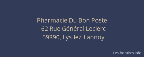 Pharmacie Du Bon Poste