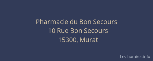 Pharmacie du Bon Secours