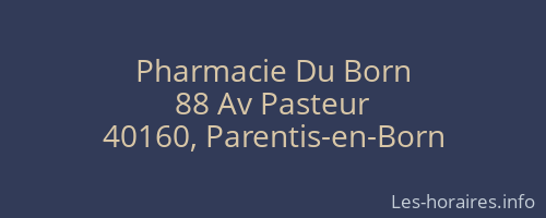 Pharmacie Du Born