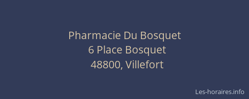 Pharmacie Du Bosquet
