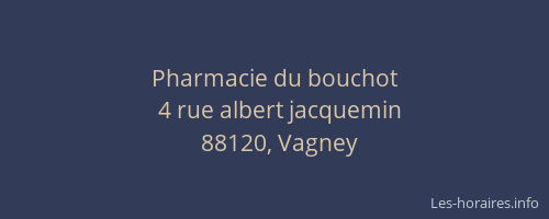 Pharmacie du bouchot