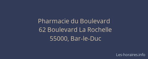 Pharmacie du Boulevard