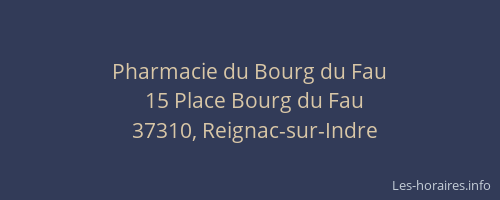 Pharmacie du Bourg du Fau