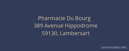 Pharmacie Du Bourg