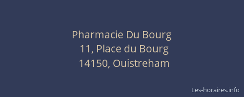 Pharmacie Du Bourg
