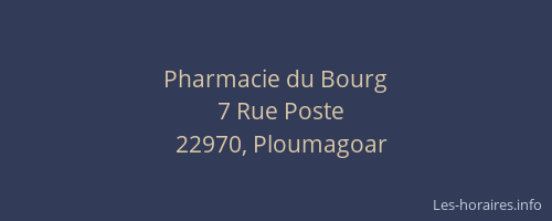 Pharmacie du Bourg