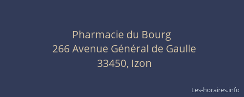 Pharmacie du Bourg