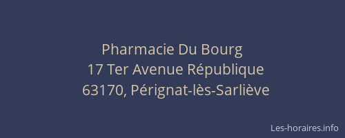 Pharmacie Du Bourg