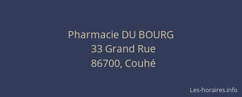 Pharmacie DU BOURG