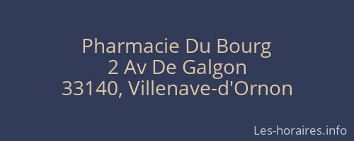 Pharmacie Du Bourg