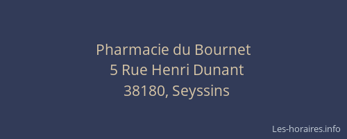 Pharmacie du Bournet