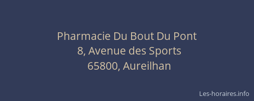 Pharmacie Du Bout Du Pont