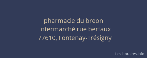 pharmacie du breon