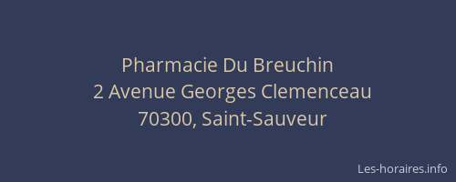 Pharmacie Du Breuchin