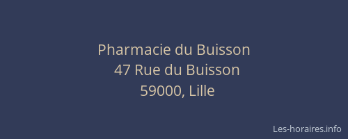 Pharmacie du Buisson